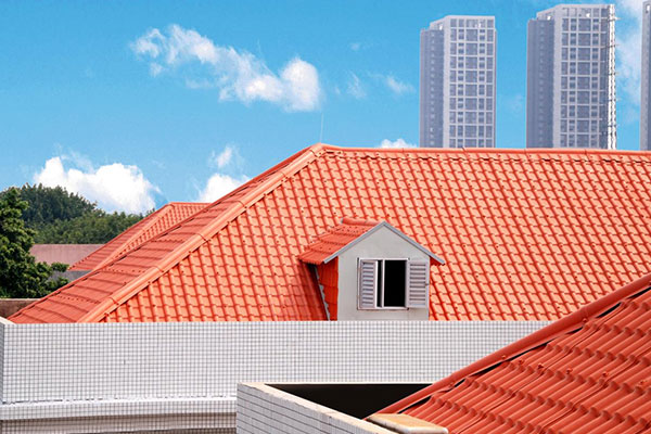 What are the preferred uses for synthetic resin tiles in roofing materials?
